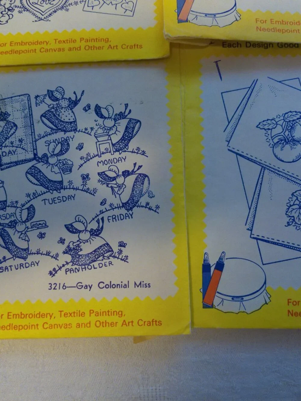 Aunt Martha's Hot Iron Transfers Lot of 9 New and Used